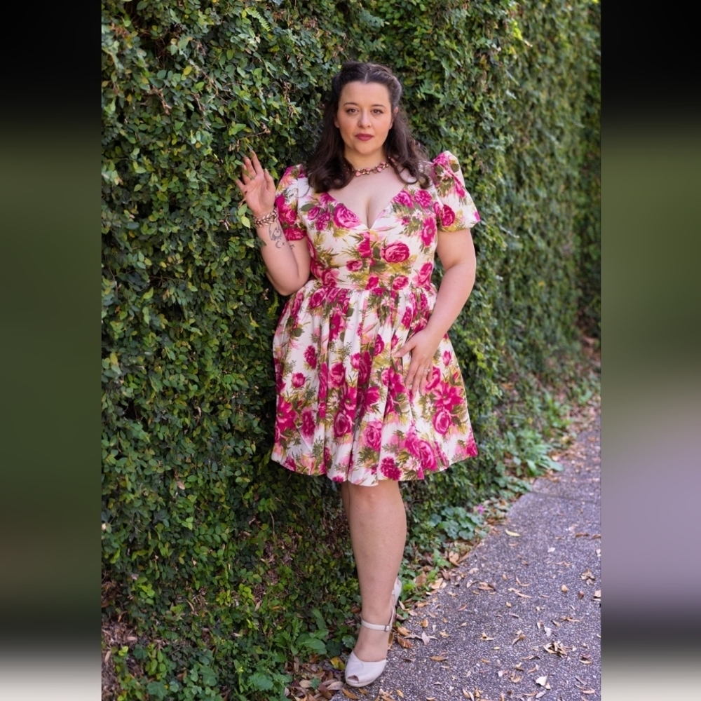 New Trashy Diva Puff Sleeve Lizzie Dress - Pleasant Street Floral